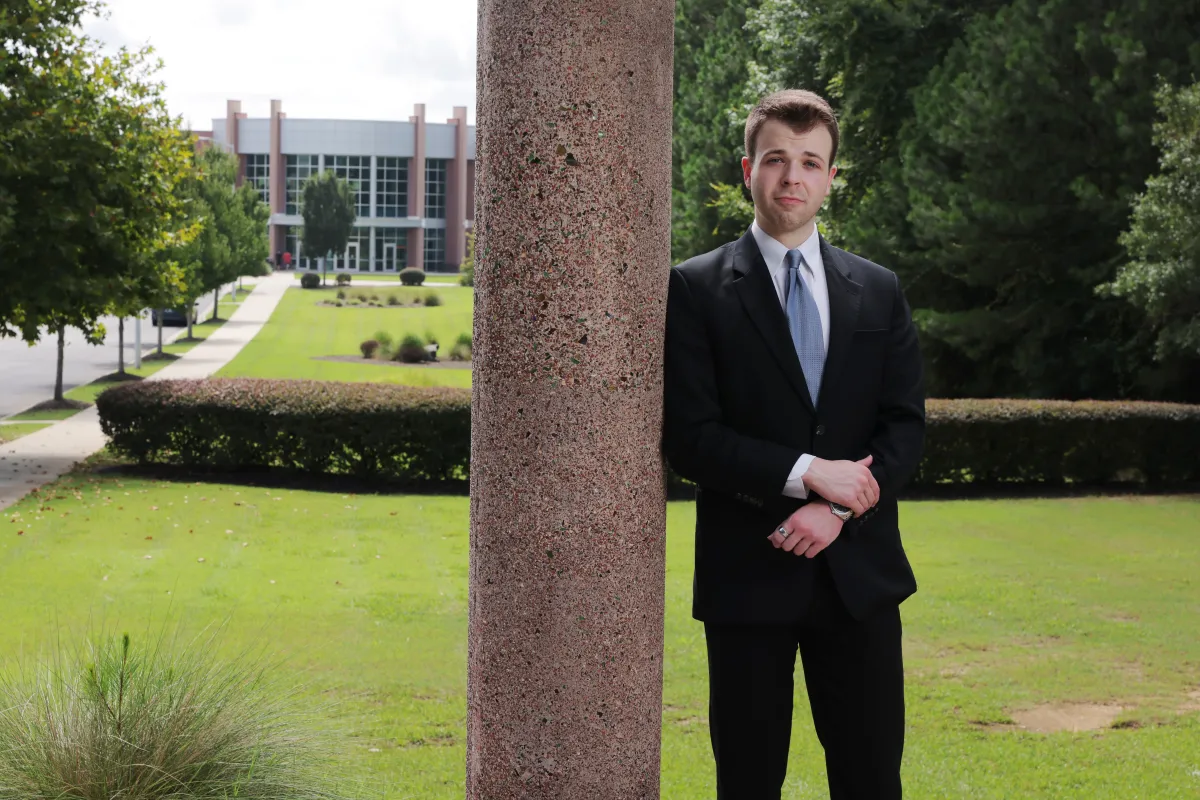 JD Hopper, Save Morrison YMCA organizer, standing outside the Morrison YMCA in Charlotte